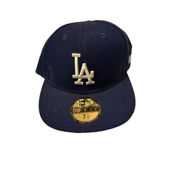 New Era Other - New Era Fitted Cap 59FIFTY Size 7 1/4 Navy LA Dodgers‎ Official MLB Fanwear